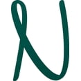 thumbnail image 1 of Decorative Acrylic Letter, Custom Blank N Script, 8'' Tall Frosted Teal Alphabet, 1 of 5