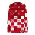 thumbnail image 5 of Enjoytime Long Sleeve Tops for Women Christmas Printed V-Neck Half Zip Up Sweatshirt Funny Xmas Casual Pullover Blouse, 5 of 5