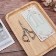 thumbnail image 4 of 4.5 Inch Stainless Steel Detail Embroidery Scissors Silver Sewing Scissors Small Flower Tip Trimming Scissors for Cutting Fabric Craft Knitting Threading Needlework Artwork Diy Tools Grey, 4 of 5