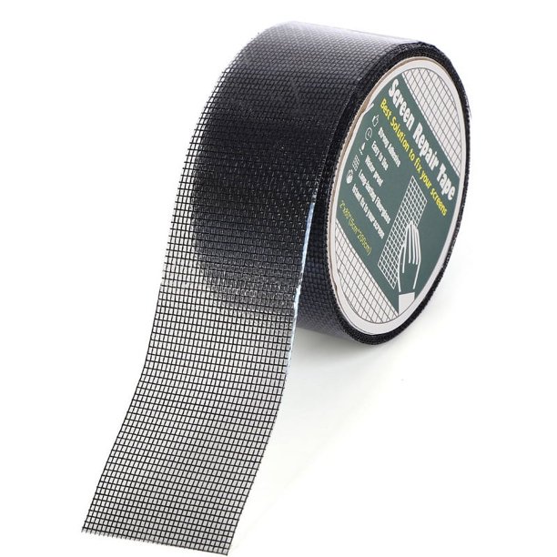 1 rollo de cinta de reparación de pantalla, cinta de reparación de pantalla de puerta y ventana, adhesivo fuerte, reparación de malla de cobertura de fibra de vidrio de larga duración, 50mm x 2M