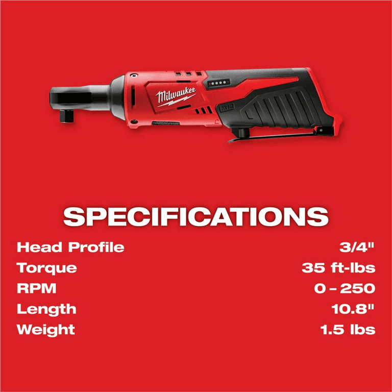 Milwaukee M12 Electric Ratchet, 3/8 Milwaukee M12 Electric Ratchet, 3/8