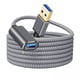 thumbnail image 1 of Cable de extensión USB,Cable de extensión USB 3.0 portátil de viaje,Cable extensor USB trenzado de nailon para oficina,Macho hacia hembra Unidad flash Concentrador USB,Cable de extensión, 1 of 7