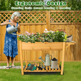 thumbnail image 2 of Raised Garden Bed with Legs, Wood Elevated Planter Box, Outdoor Planter Boxes with Storage Shelf Gardening for Backyard Balcony, Vegetable, Herb, Flower, 2 of 7