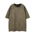 thumbnail image 1 of Jgppe Men's Unisex Washed Tees Short Sleeve Loose Casual Basic Tee Tops Round Neck Plus Size Shirts, 1 of 3