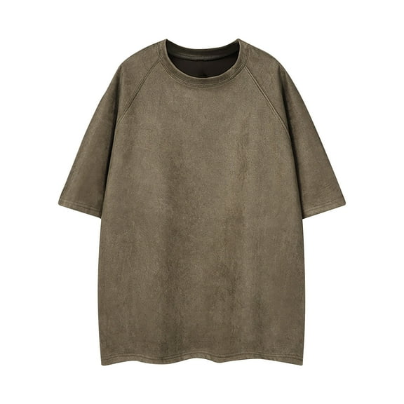 PNTUTB Oversized T-shirts for Men Round Neck Short Sleeve Vintage Washed Basic Loose Tees