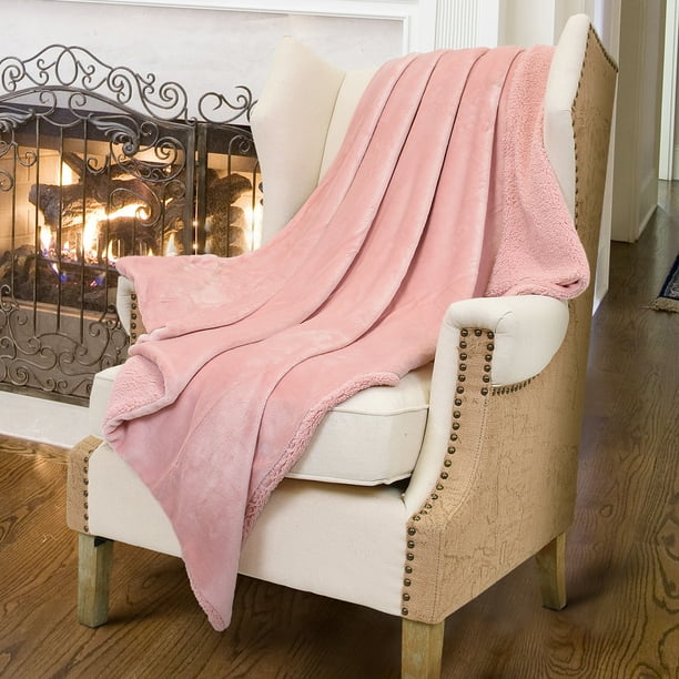 Throws Blanket, Luxury Color UltraSoft Reversible Fuzzy Fluffy Micro