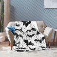 thumbnail image 2 of Halloween Bat Throw Blanket Super Soft Warm Bed Blankets for Couch Bedroom Sofa Office Car, All Season Cozy Flannel Plush Blanket for Girls Boys Adults, 50"X40", 2 of 7