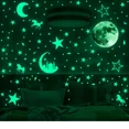thumbnail image 2 of Pegatinas de pared para habitación de niños, pegatinas de pared para niñas, pegatinas de luz de cielo estrellado, pegatinas fluorescentes autoadhesivas, decoración de pared, 2 of 3