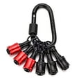 thumbnail image 3 of Aluminum Alloy 1/4 Inch Hex Shank Screwdriver Bit Holder Keychain Extension Rod with Ball Lock Buckle, Flat-Mouth Ring & Belt-Mountable Chain Buckle - Compact Portable Design for Drill/Screwdriver, 3 of 7