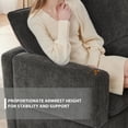 thumbnail image 6 of EUROCO 84" Modular Couch Sofa, Chenille 4 Sectional Couch Seat Sofa,Modular Furniture with 2 Pillows, Wood Frame for Small Space, Living Room, Bedroom, Grey, 6 of 11