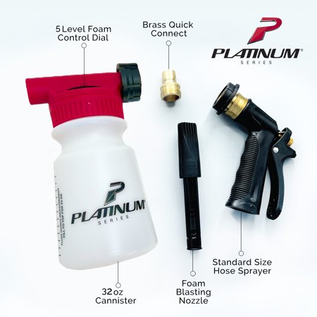 PLATINUM SERIES FOAM CLEANSER SPRAYER, STANDARD HOSE FITTING, 32OZ, 4 PIECES