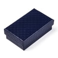 thumbnail image 3 of 24 pc Rhombus Textured Cardboard Jewelry boxes with Black Sponge for Jewelry Gift Packaging Rectangle Prussian Blue 8x5x2.7cm inside: 7.3×4.4cm., 3 of 4