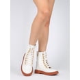 thumbnail image 6 of New Women Leatherette Chained Lace Up Combat Boot - 18027 By Cape Robbin Line, 6 of 6