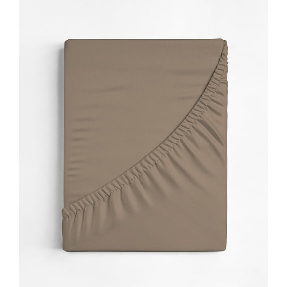 Extra Soft Full Size Fitted Sheet Bamboo Rayon Deep Pocket 15", Moisture Wicking,Cooling, Breathable, Brown