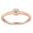 thumbnail image 2 of 2 Micron 14K Rose Gold Plated Sterling Silver 1/20ct TDW Miracle set Diamond Ring.(J-K, I1-I2), 2 of 8