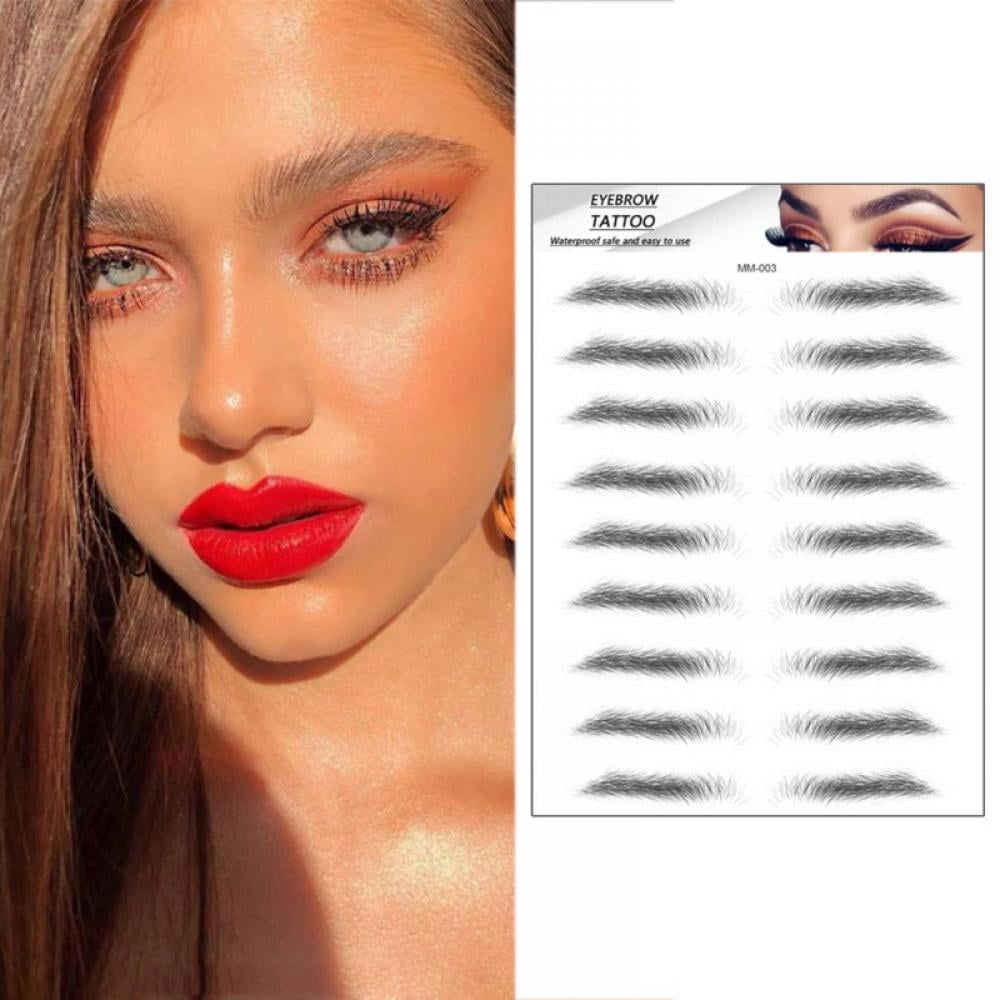 Temporary Brow Tattoo | Waterproof Eyebrow Stickers, False Tattoos Hair  Like Peel Off Instant Transfer Eyebrows For Women And Men | Natural Strokes,  Shaping 
