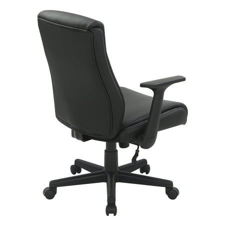 Office Star Products - Mid Back Managers Office Chair - Black
