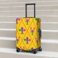 thumbnail image 5 of Uemuo Mardi Gras Crayfish and Fleur de lis Printed Washable Luggage Cover - Fashion Suitcase Protector Fits 18-32 Inch Luggage -, 5 of 9