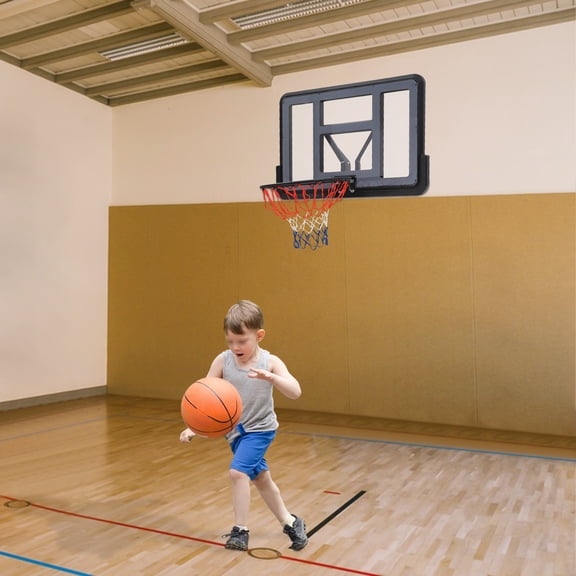 TOOL1SHOoo 44*30in Performance PET Basketball Backboard & Rim Combo for Kids Adults Indoor Outdoor Use