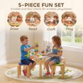 thumbnail image 4 of Qaba Kids Table and Chair Set, Kids Table and 4 Chair Set for Toddlers, 4 of 10