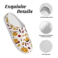 thumbnail image 5 of Lsque Thanksgiving Pattern Womens Comfort Cotton on Scuff With Memory Foam and Anti-skid Sole Slipper-39/40, 5 of 7