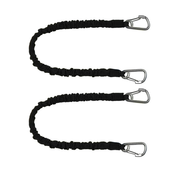 Extreme Max 3006.2885 BoatTector High-Strength Line Snubber & Storage Bungee, Value 2-Pack - 24" with Medium Hooks, Black