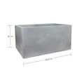 thumbnail image 3 of Ecobo 19.7 inches wide Eco-Friendly Flower Pot Planter, Indoor/Outdoor use, Durable & Versatile, Designed by Brazilian Artisans, Contemporary All-Weather Design – Grey, 3 of 4