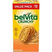 belVita Golden Oat Breakfast Biscuits, Value Pack, 12 Packs (4 Biscuits Per Pack)