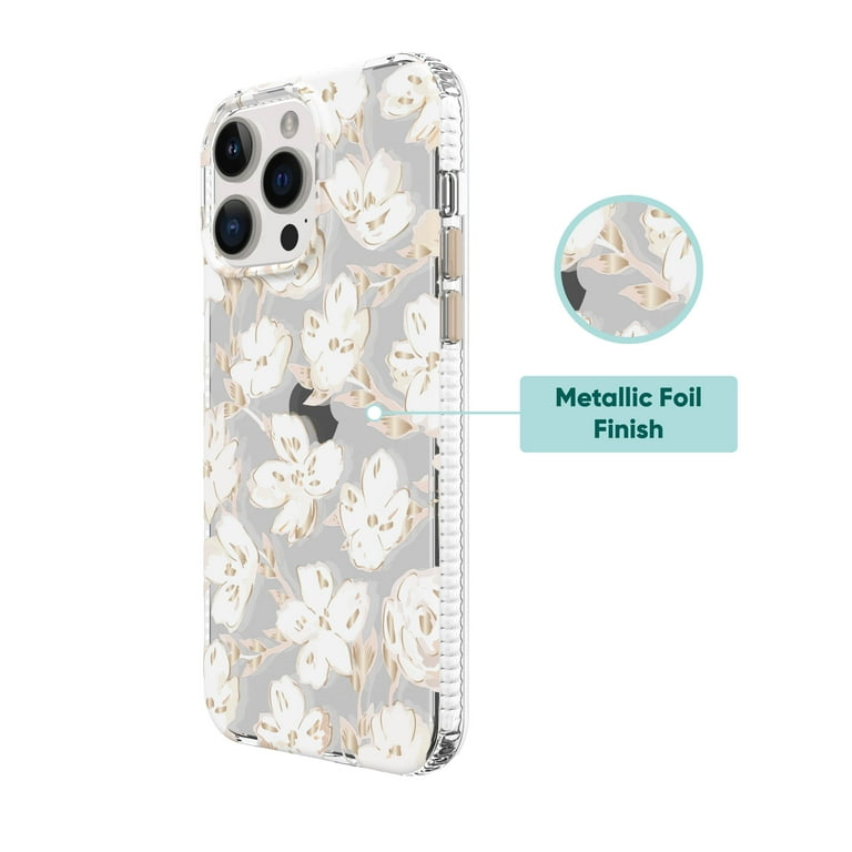 onn. White Whisp Floral Phone Case for iPhone 15 Pro Max onn. White Whisp Floral Phone Case for iPhone 15 Pro Max