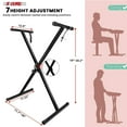 thumbnail image 3 of 5 Core Keyboard Stand Digital Piano Riser Adjustable X Style Electric Key Board Casio Synth Holder Foldable Portable Fits 54 61 88 Keys - Ks 1x - Ks 1x Blu, 3 of 5