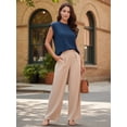 thumbnail image 5 of MOYIKO Womens Summer Tops Casual Loose Fit Cap Sleeve T Shirts Basic Crewneck Tank Tops Trendy Plain Womens Clothes Tee, 5 of 7