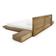 thumbnail image 3 of Noe Col King Platform Bed- Upholstered- 2 Nightstands- Walnut Brown- Gray, 3 of 6