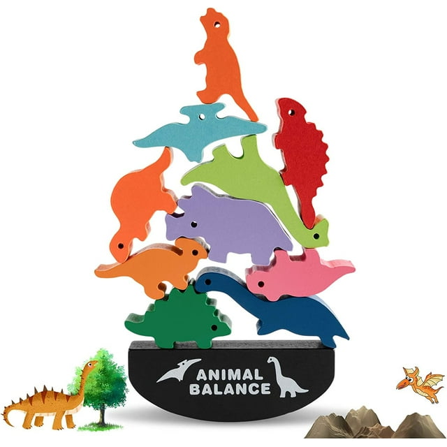 Juguete apilable HUOGUO Animal Dinosaur para niños de 1 a 3 años