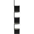 thumbnail image 5 of SONGMY Rossi Wall Mount Floating Corner Shelf, 5-Tier Radial, French Oak Grey/Black, 5 of 8