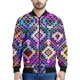 thumbnail image 3 of Chaquetas de bombardero con estampado azteca 3D para hombre, chaqueta de vuelo con cuello alto y cremallera, ropa de calle informal unisex de estilo Harajuku, abrigo, tops, ropa, 3 of 5