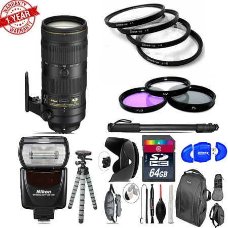 Nikon AF-S 70-200mm f/2.8E + Nikon SB-700 AF Speedlight & More - 64GB Kit