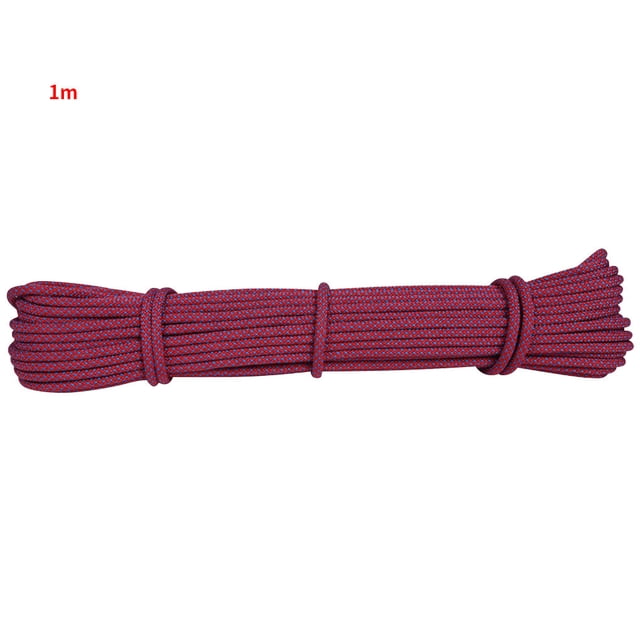 Eigraketly Cuerda Paracord de 2,5 m para escalada en roca, accesorios, cuerda de 6mm de diámetro, 5KN, cuerda de seguridad Paracord de alta resistencia, Escalada Rojo 1M Eigraketly OD000785-08
