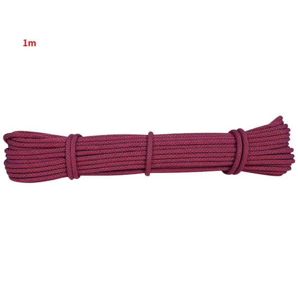 Soidarity Cuerda de escalada antideslizante de 6mm, cuerda de descenso portátil para supervivencia, cordón de paracaídas, cuerda de escalada para Escalada Rojo 1M Soidarity OD000785-08