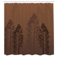 thumbnail image 2 of Ambesonne Country Shower Curtain, Pine Trees Woodland Ombre, 69"Wx70"L, Umber Black, 2 of 4