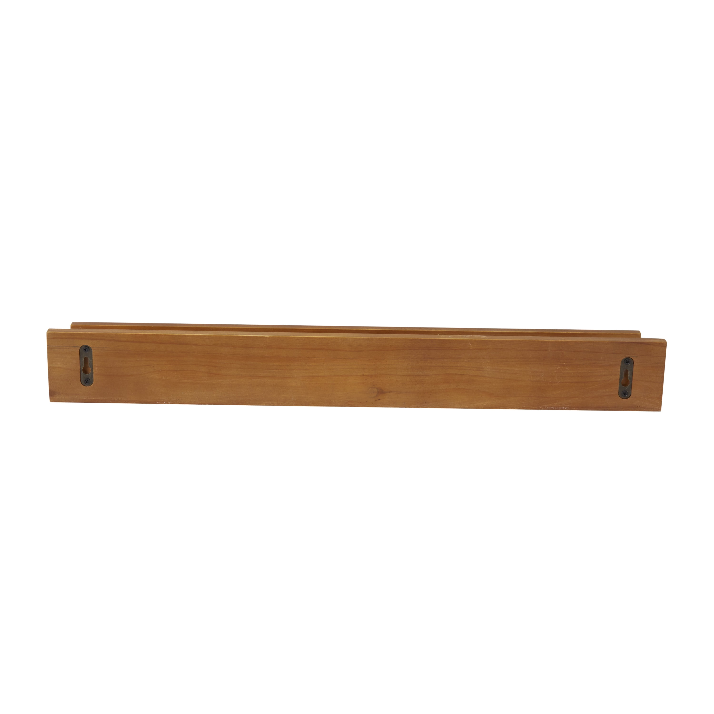 CosmoLiving by Cosmopolitan 24", 18"W 2-Tier Brown Wall Shelf with Lip (2 Count)