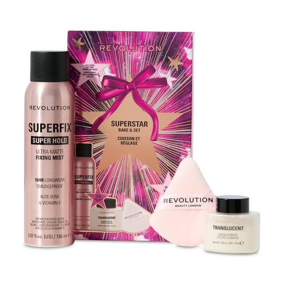 Revolution Superstar Bake & Set Makeup Set, 2 Piece Holiday Gift Set