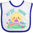 thumbnail image 3 of Inktastic My First Easter Cute Chick and Eggs Boys or Girls Baby Bib, 3 of 4