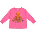 thumbnail image 3 of Inktastic Orange Octopus Boys or Girls Long Sleeve Toddler T-Shirt, 3 of 5