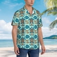 thumbnail image 5 of Balery Turtles And Seahorses Print Men's Hawaiian Shirts Short Sleeve Beach Shirt Relaxed Fit Vacation Button Down Shirts-XX-Large, 5 of 9