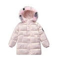 thumbnail image 5 of Yhong Kids Girls Shiny Metallic Hooded Down Jacket Winter Coat Parka Waterproof Windproof Puffer Jacket Snow Outwear Pink 140/8-9Y/X, 5 of 7