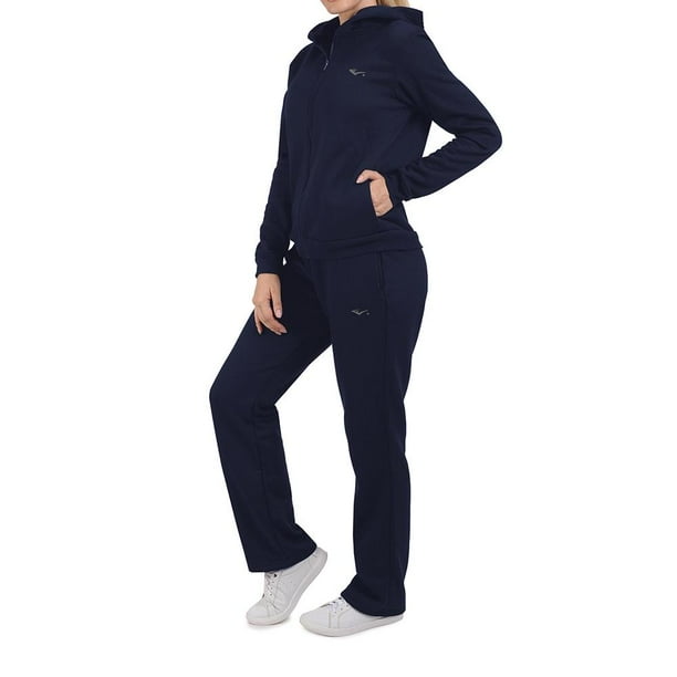 Conjunto Deportivo para Mujer Everlast Sudadera y Pantalón Talla Mediana Azul