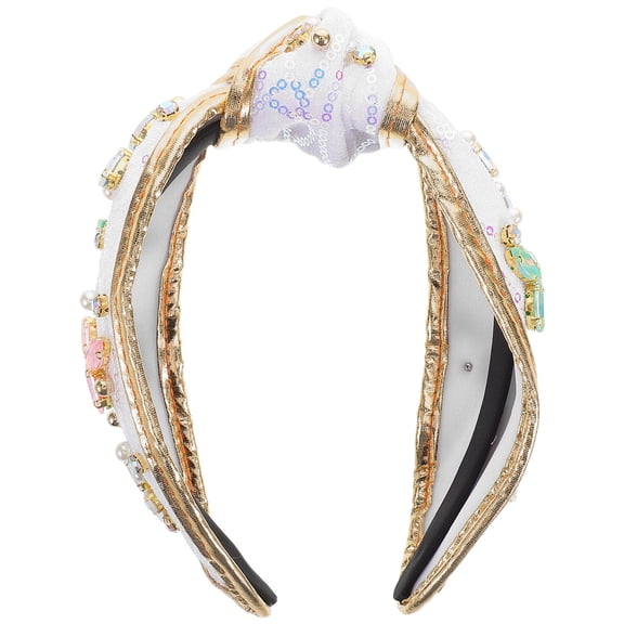 LOLIPPYY Wide Hairband Wide Knotted Headband with Luxurious Touch for Evening Events 1 Pcs