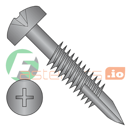 

#6 x 1 1/4 (#7 Head) Deep Thread Wood Screws / Face Framing / Phillips / Pan Head / Type 17 Point / Steel / Black Oxide / Fine Thread / Type 17 Point / 2/3 Thread (Quantity: 7 000 pcs)