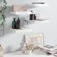 thumbnail image 2 of Estantería flotante de pared NusGear, color blanco brillante, 23 x 23 x 4 cm, 4 unidades, 2 of 8