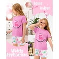 thumbnail image 6 of Girls Pajamas Short Sleeve Toddler Girls Summer Short Sets Sleepwear Clothes Sets Girls Pajamas Size 3-10, 6 of 7